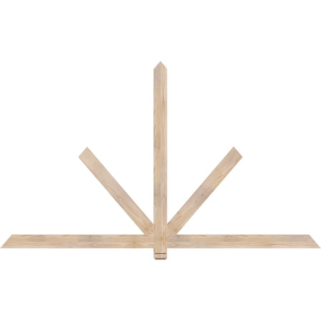 Ekena Millwork Kennewick Smooth Timber Gable Bracket, Douglas Fir, 84"W x 49"H x 1 1/2"D x 3 1/2"F, 14/12 Pitch GBW084X49X0204KEN00SDF